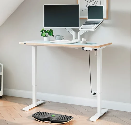 Bureau assis-debout électrique compact 120x70 cm Leitz Ergo blanc